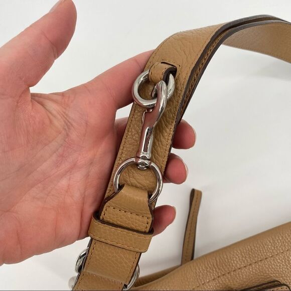 Coach Y2K Vintage F17125 Leather Shoulder Bag leather buckle hand bag tan brown‎ - Picture 14 of 14